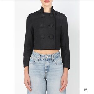Chloe Black Silk Épaulette Jacket